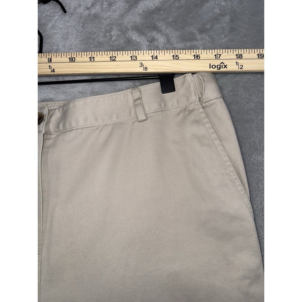LL Bean Pants Women 14 Beige Khaki Original Fit Tapered Pleated Career‎ Casual - Picture 6 of 13